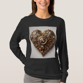 Steampunk Elegant Uhrwerk Gear Heart T-Shirt