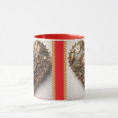 Steampunk Elegant Uhrwerk Gear Heart Tasse (Zentrum)