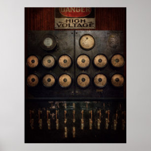 Steampunk - Elektrisch - Zentrum des Powers Poster