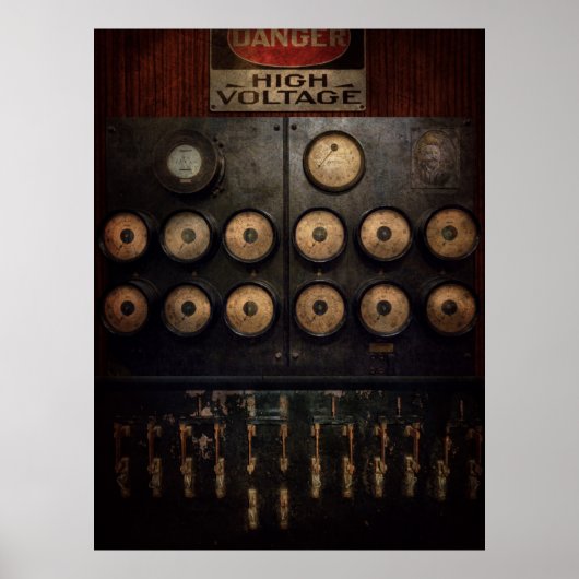 Steampunk - Elektrisch - Zentrum des Powers Poster (Vorne)