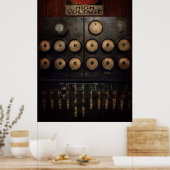 Steampunk - Elektrisch - Zentrum des Powers Poster (Küche)