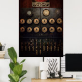 Steampunk - Elektrisch - Zentrum des Powers Poster (Heimbüro)