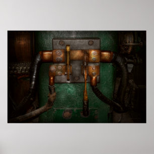 Steampunk - Elektrisch - Ziehe den Schalter Poster