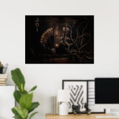 Steampunk - Elektrischer - Drehschalter Poster (Heimbüro)
