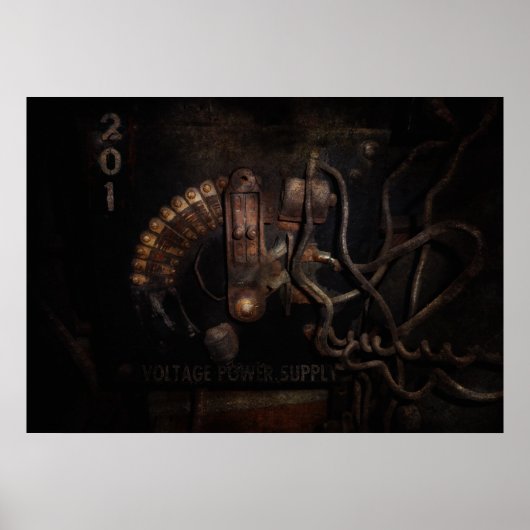 Steampunk - Elektrischer - Drehschalter Poster (Vorne)