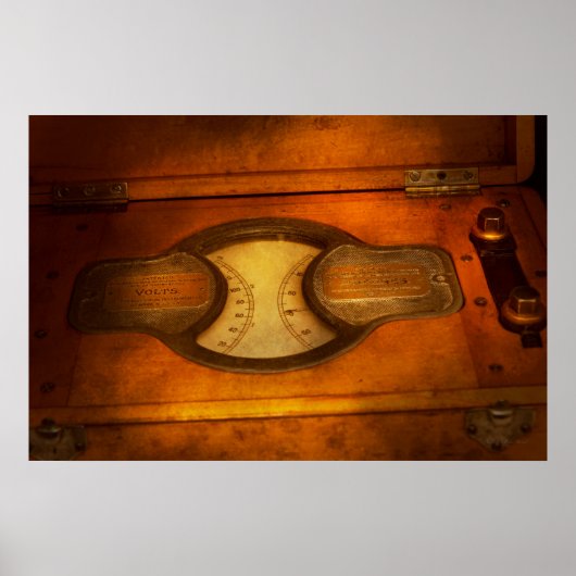 Steampunk - Elektrischer Strom - Der tragbare Volt Poster (Vorne)