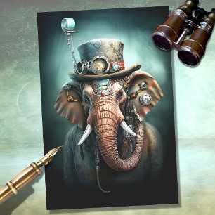 Steampunk Elephant 2 Decoupage Paper Seidenpapier