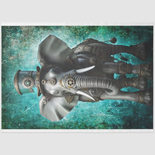 Steampunk Elephant 4 Decoupage Paper Seidenpapier (Vorderseite)