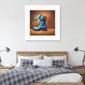 Steampunk Elephant Boot Canvas drucken Leinwanddruck (Insitu (Schlafzimmer))