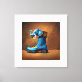 Steampunk Elephant Boot canvas print Leinwanddruck (Vorderseite)