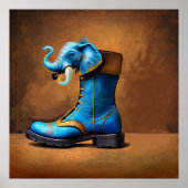 Steampunk Elephant Boot matt Value Poster (Vorne)