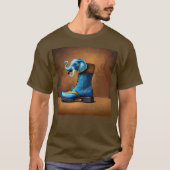 Steampunk Elephant Boot men brauner T - Shirt (Vorderseite)