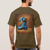 Steampunk Elephant Boot men brauner T - Shirt zurü (Rückseite)