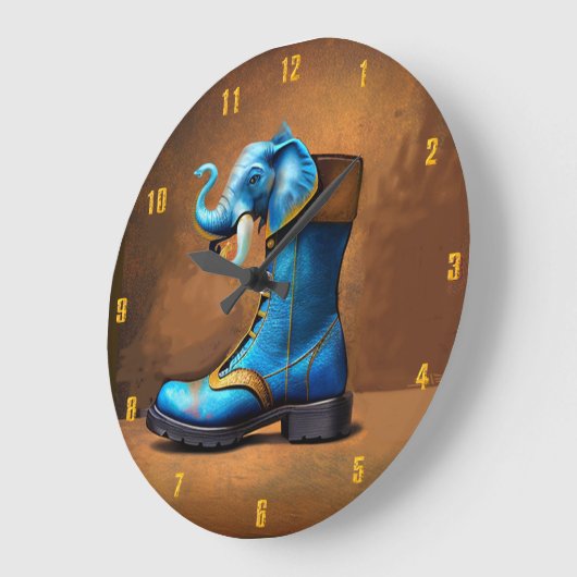 Steampunk Elephant Boot Wall Uhr (Winkel)