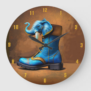 Steampunk Elephant Boot Wall Uhr