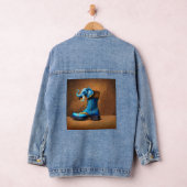 Steampunk Elephant Boot women denim Jackett Jeansjacke (Hangar)