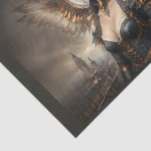 Steampunk-Engel mit Top-Hut über Viktorianisch Lon Seidenpapier (Ausschnitt)