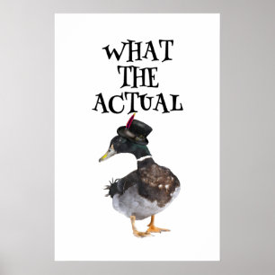 Steampunk-Enten-Druck lustige Vogel-Zitat-Kunst Poster