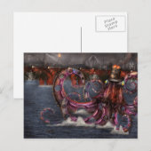 Steampunk - Enteroktopus granficus roboticus Postkarte (Vorne/Hinten)