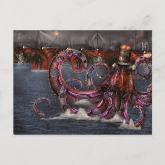 Steampunk - Enteroktopus granficus roboticus Postkarte