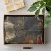 Steampunk Entwurf mit Uhren und Gängen Seidenpapier (Geschenk)