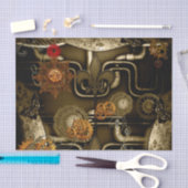 Steampunk Entwurf mit Uhren und Gängen Seidenpapier (Handwerk)