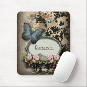 Steampunk Ephemera Blumenschmetterling viktorianis Mousepad (Mit Mouse)
