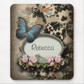 Steampunk Ephemera Blumenschmetterling viktorianis Mousepad (Vorne)