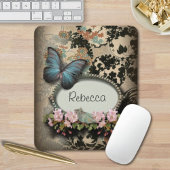 Steampunk Ephemera Blumenschmetterling viktorianis Mousepad