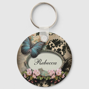 Steampunk Ephemera Blumenschmetterling viktorianis Schlüsselanhänger