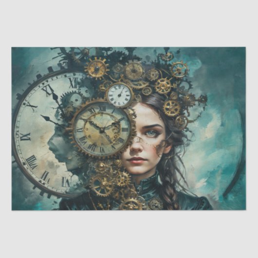 Steampunk Ephemeral Essence - Decoupage - Seidenpapier (Vorderseite)