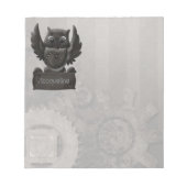 Steampunk-Eule-Notizbuch Notizblock (Vorderseite)