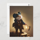 Steampunk Explorer Hamster Postkarte (Vorne/Hinten)