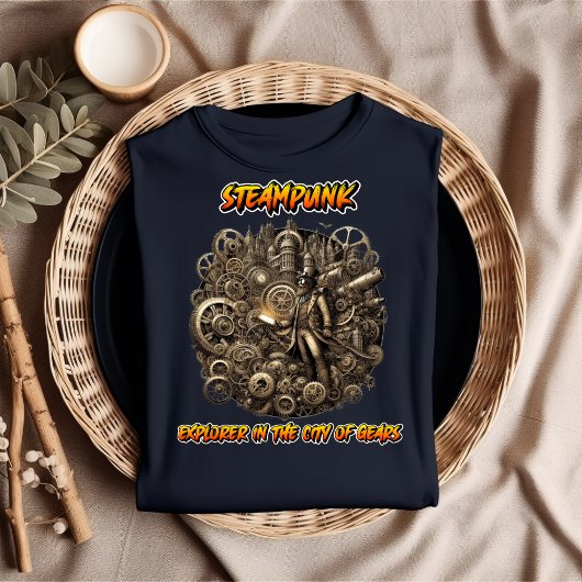Steampunk Explorer in den T - Shirt der Stadt der 