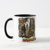 Steampunk Explorer in der City of Gears Coffee Tas Tasse (Links)