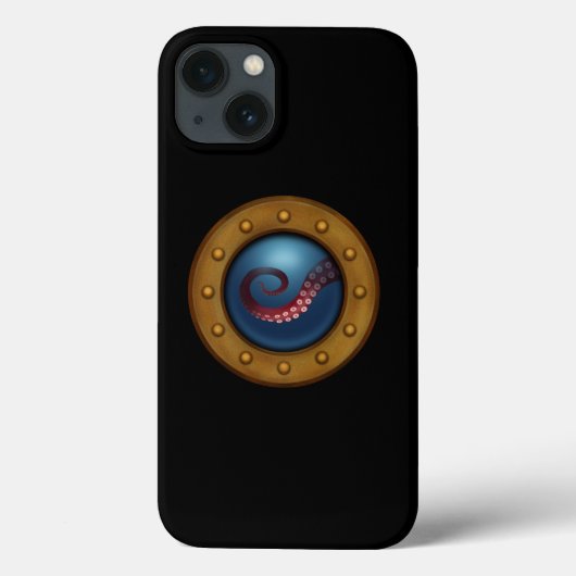 Steampunk Explorer U-Boot-Porthole Octopus Case-Mate iPhone Hülle (Rückseite)