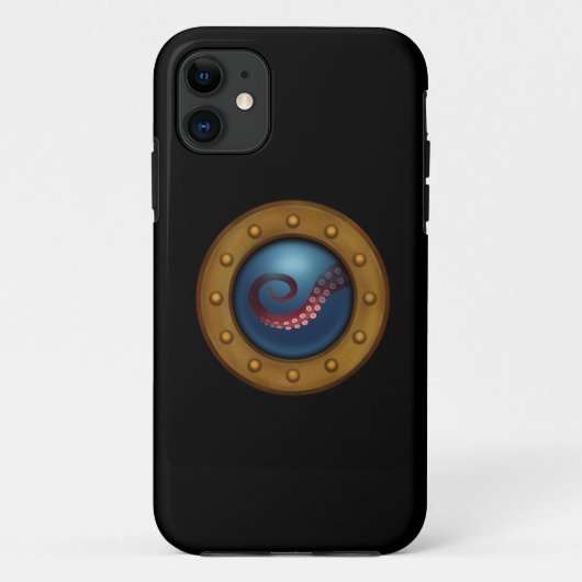 Steampunk Explorer U-Boot-Porthole Octopus Case-Mate iPhone Hülle (Rückseite)