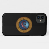 Steampunk Explorer U-Boot-Porthole Octopus Case-Mate iPhone Hülle (Rückseite (Horizontal))