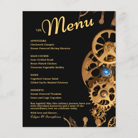 Steampunk Extravaganza Gold Vintage Wedding (Vorderseite)