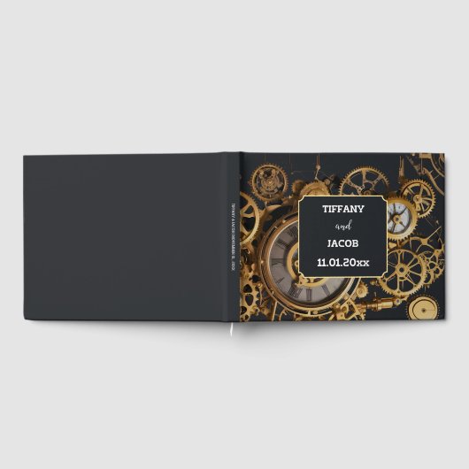 Steampunk Extravaganza Vintag Cogs Gästebuch (Voll)