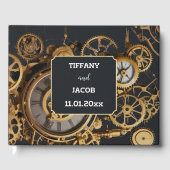 Steampunk Extravaganza Vintag Cogs Gästebuch (Vorderseite)