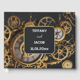 Steampunk Extravaganza Vintag Cogs Gästebuch