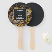 Steampunk Extravaganza Vintag Cogs Gästebuch Fächer (Vorne und Hinten)