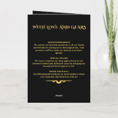 Steampunk Extravaganza Vintage Wedding Program Programm (Rückseite)