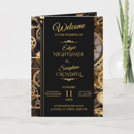 Steampunk Extravaganza Vintage Wedding Program Programm