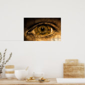 Steampunk Eye Gears Vintag Viktorianisch Poster (Küche)