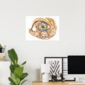 Steampunk Eye on U Poster (Heimbüro)