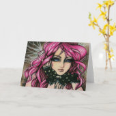 Steampunk-Fairy-Karte "Genevieve" Karte (Gelbe Blume)