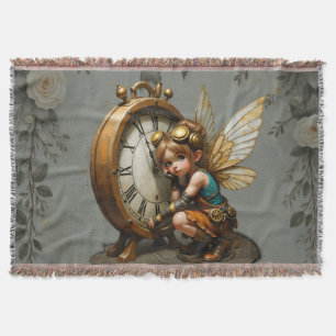Steampunk Fairy mit Golden Wings & Antique Clock Decke