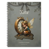 Steampunk Fairy mit Golden Wings & Antique Clock Notizblock (Vorderseite)